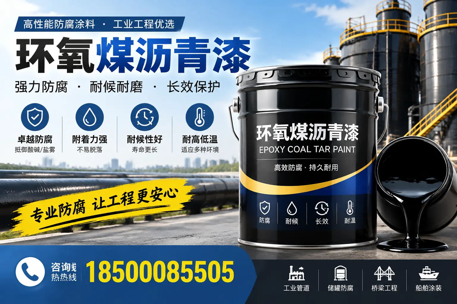 环氧煤沥青漆的施工方法与注意事项，确保在威海顺利完成